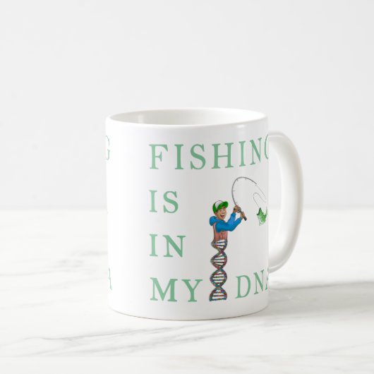 Die Fischerei liegt in meiner DNA Kaffeetasse (VorderseiteRechts)
