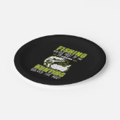 Die Fischerei löst die meisten meiner Probleme Pappteller (Schrägansicht)