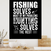 Die Fischerei löst die meisten meiner Probleme Poster (Küche)