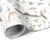 Die Fischerei scheint die bevorzugte Form der Entw Geschenkpapier (Rolleneckpunkt)