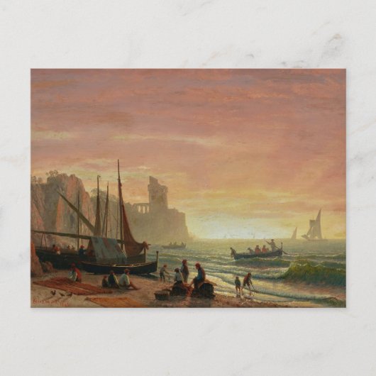 Die Fischereiflotte von Albert Bierstadt Postkarte (Vorderseite)