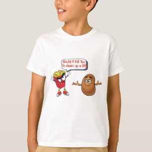 die Fischrogen, die roher Kartoffel sagen, räumen T-Shirt