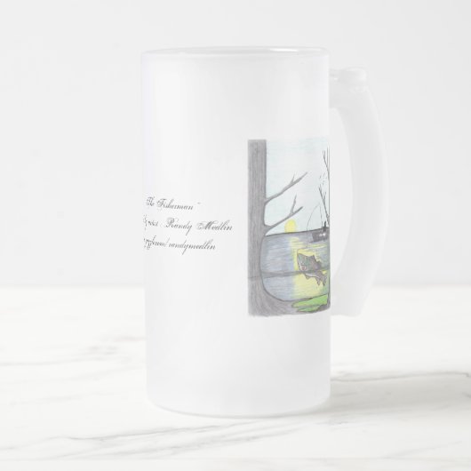 Die Fisherman... Mattierte Tasse aus Glas... (VorderseiteRechts)