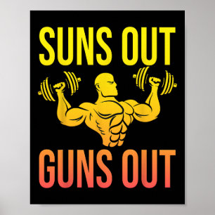 Die Fitness der lustigen Bodybuilding: Die Sonne d Poster