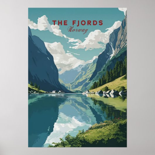 Die Fjorde, Norwegen Poster (Vorne)