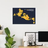 Die flache Erde laut US-Republikanern Poster (Heimbüro)