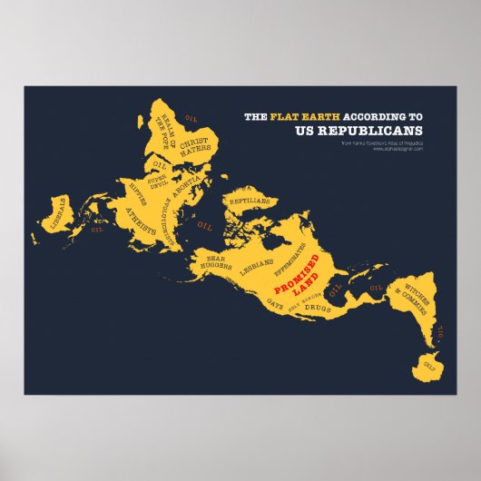 Die flache Erde laut US-Republikanern Poster (Vorne)