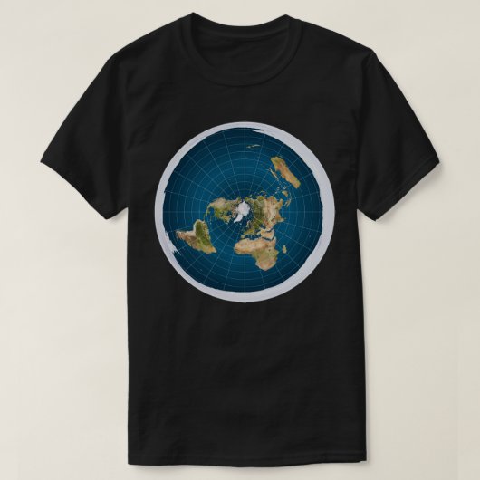Die flache Erde T-Shirt (Design vorne)