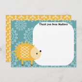 Die flache Platte der Kinder danken Ihnen kardiert Dankeskarte (Vorne/Hinten)