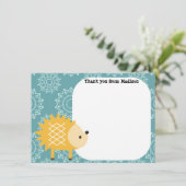 Die flache Platte der Kinder danken Ihnen kardiert Dankeskarte (Stehend Vorderseite)