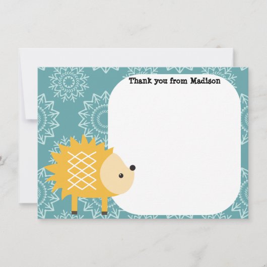 Die flache Platte der Kinder danken Ihnen kardiert Dankeskarte (Vorderseite)