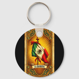 Die Flagge 16 Chicano Mexican Heritage Flagge Kuns Schlüsselanhänger
