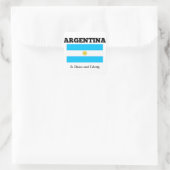 Die Flagge Argentiniens mit dem Motto Quadratischer Aufkleber (Tasche)