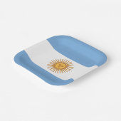 Die Flagge Argentiniens mit Sonne vom Mai Pappteller (Gewinkelt)