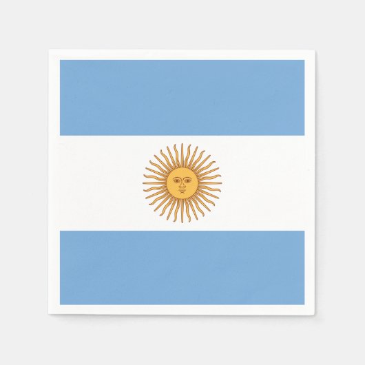 Die Flagge Argentiniens mit Sonne vom Mai Serviette (Vorderseite)