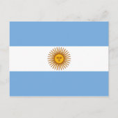 Die Flagge Argentiniens Postkarte (Vorderseite)