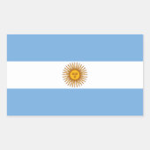 Die Flagge Argentiniens Rechteckiger Aufkleber (Vorderseite)
