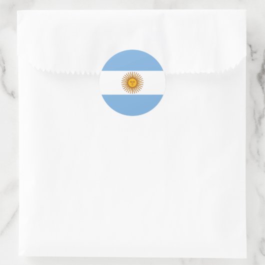 Die Flagge Argentiniens Runder Aufkleber (Tasche)