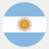 Die Flagge Argentiniens Runder Aufkleber (Vorderseite)