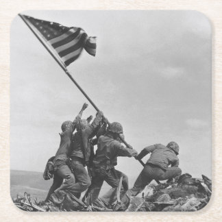 Die Flagge auf Iwo Jima hissen Rechteckiger Pappuntersetzer