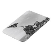 Die Flagge auf Iwo Jima Magnet (Linke Seite)