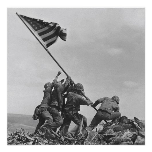 Die Flagge auf Iwo Jima Poster (Vorderseite)