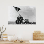 Die Flagge auf Iwo Jima Vintage Poster (Küche)