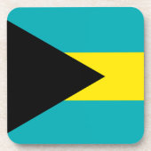 Die Flagge Bahamas Getränkeuntersetzer (Vorderseite)
