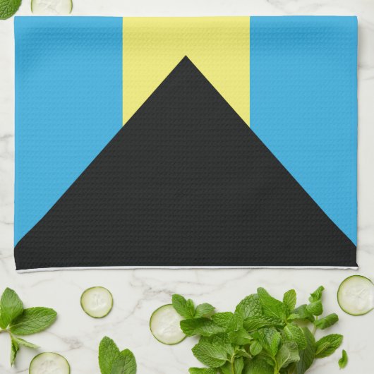 Die Flagge Bahamas Küchentuch (Gefaltet)