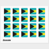 Die Flagge Bahamas Quadratischer Aufkleber (Blatt)