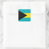 Die Flagge Bahamas Quadratischer Aufkleber (Tasche)