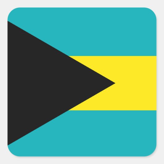 Die Flagge Bahamas Quadratischer Aufkleber (Vorderseite)