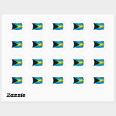 Die Flagge Bahamas Runder Aufkleber (Blatt)