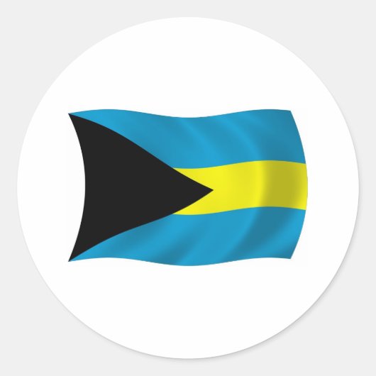 Die Flagge Bahamas Runder Aufkleber (Vorderseite)