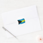 Die Flagge Bahamas Runder Aufkleber (Umschlag)