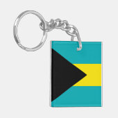 Die Flagge Bahamas Schlüsselanhänger (Vorderseite links)