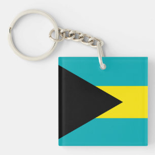 Die Flagge Bahamas Schlüsselanhänger