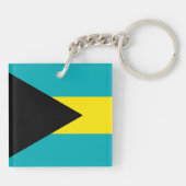 Die Flagge Bahamas Schlüsselanhänger (Rückseite)