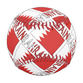 Die Flagge Bahrains und Baraini wird Personalisier Baseball (Rückseite)