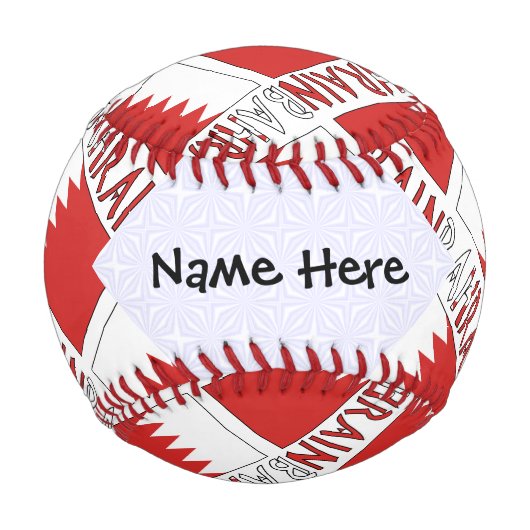 Die Flagge Bahrains und Baraini wird Personalisier Baseball (Vorderseite)