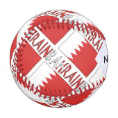 Die Flagge Bahrains und Baraini wird Personalisier Baseball (Vorderseite Links)