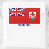 Die Flagge Bermudas, gekennzeichnet, Rechteckiger Aufkleber (Tasche)