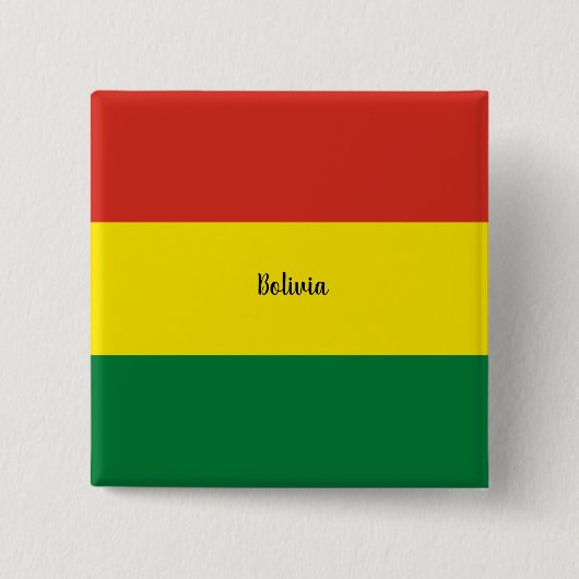 Die Flagge Boliviens, gekennzeichnet, Button (Vorderseite)