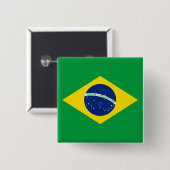 Die Flagge Brasiliens Button (Vorne & Hinten)