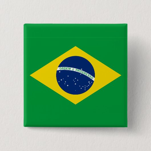 Die Flagge Brasiliens Button (Vorderseite)