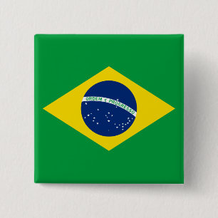 Die Flagge Brasiliens Button