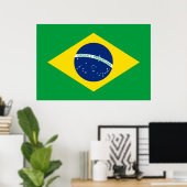 Die Flagge Brasiliens Poster (Heimbüro)