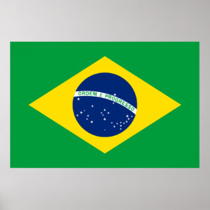 Die Flagge Brasiliens Poster