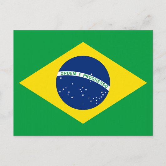 Die Flagge Brasiliens Postkarte (Vorderseite)