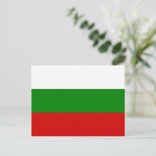 Die Flagge Bulgariens Postkarte (Stehend Vorderseite)